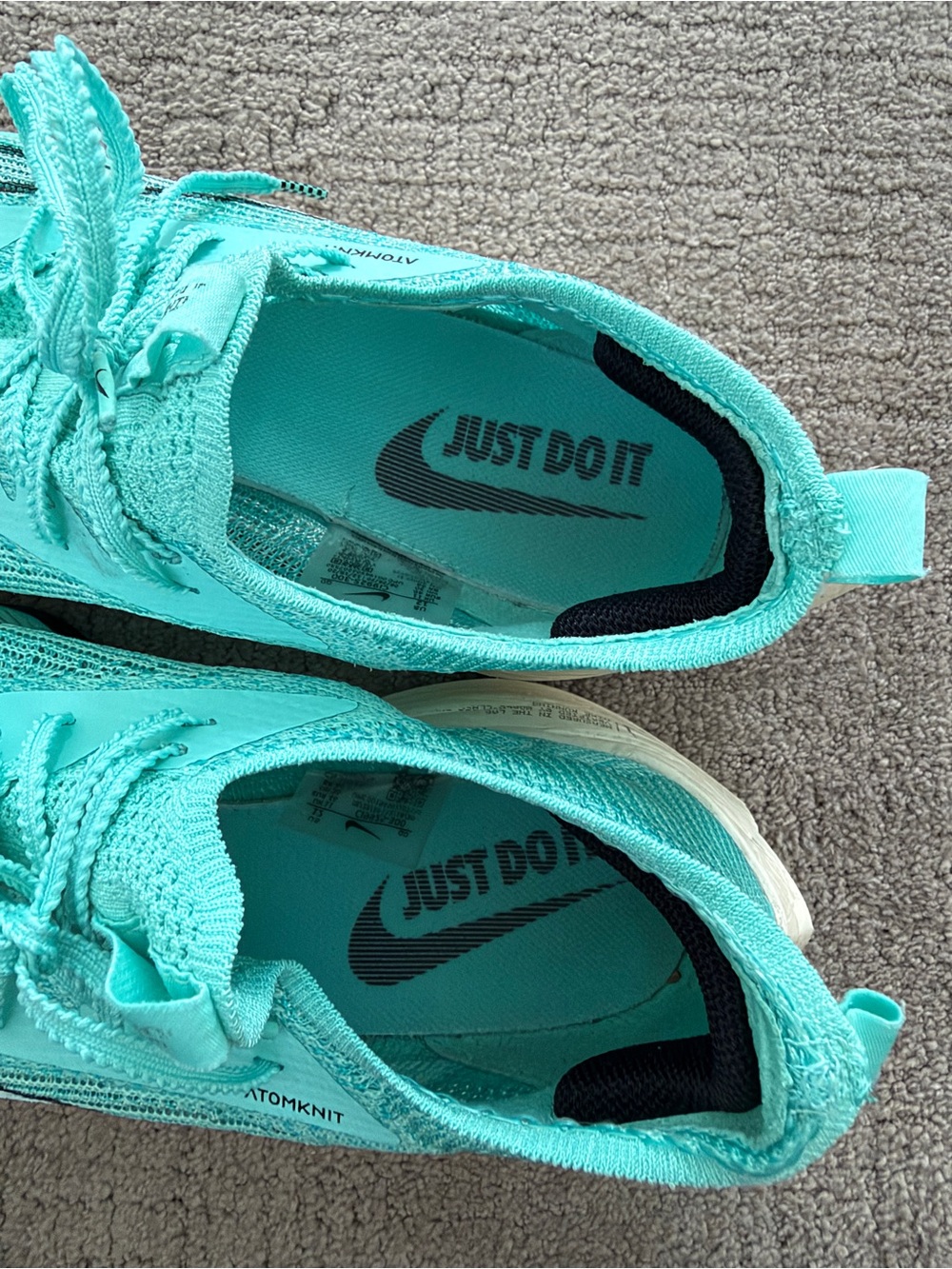 Nike Air Zoom Alphafly Next% Sneakers - Hyper Turquoise - Size 12 - Picture 4 of 5